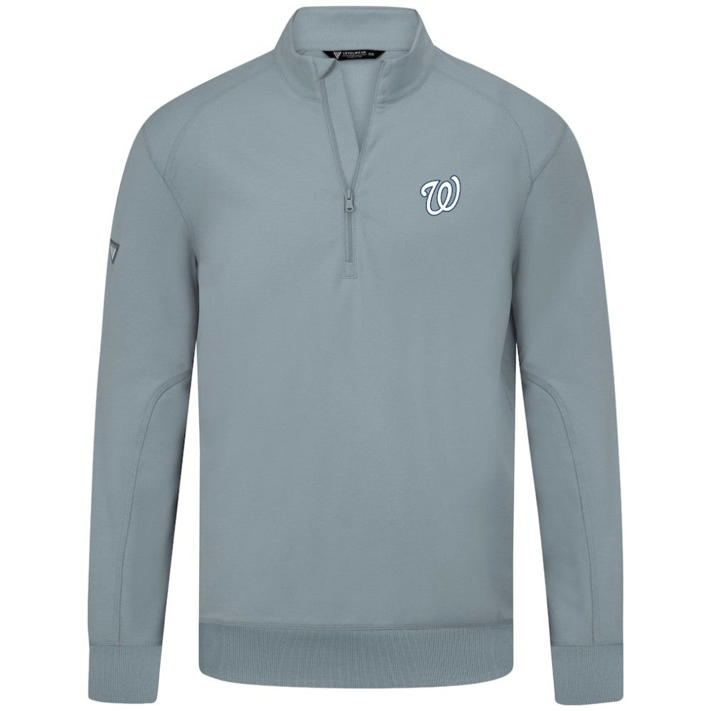 Washington Nationals Levelwear Upright Insignia Tri-Blend Quarter-Zip Pullover Online
