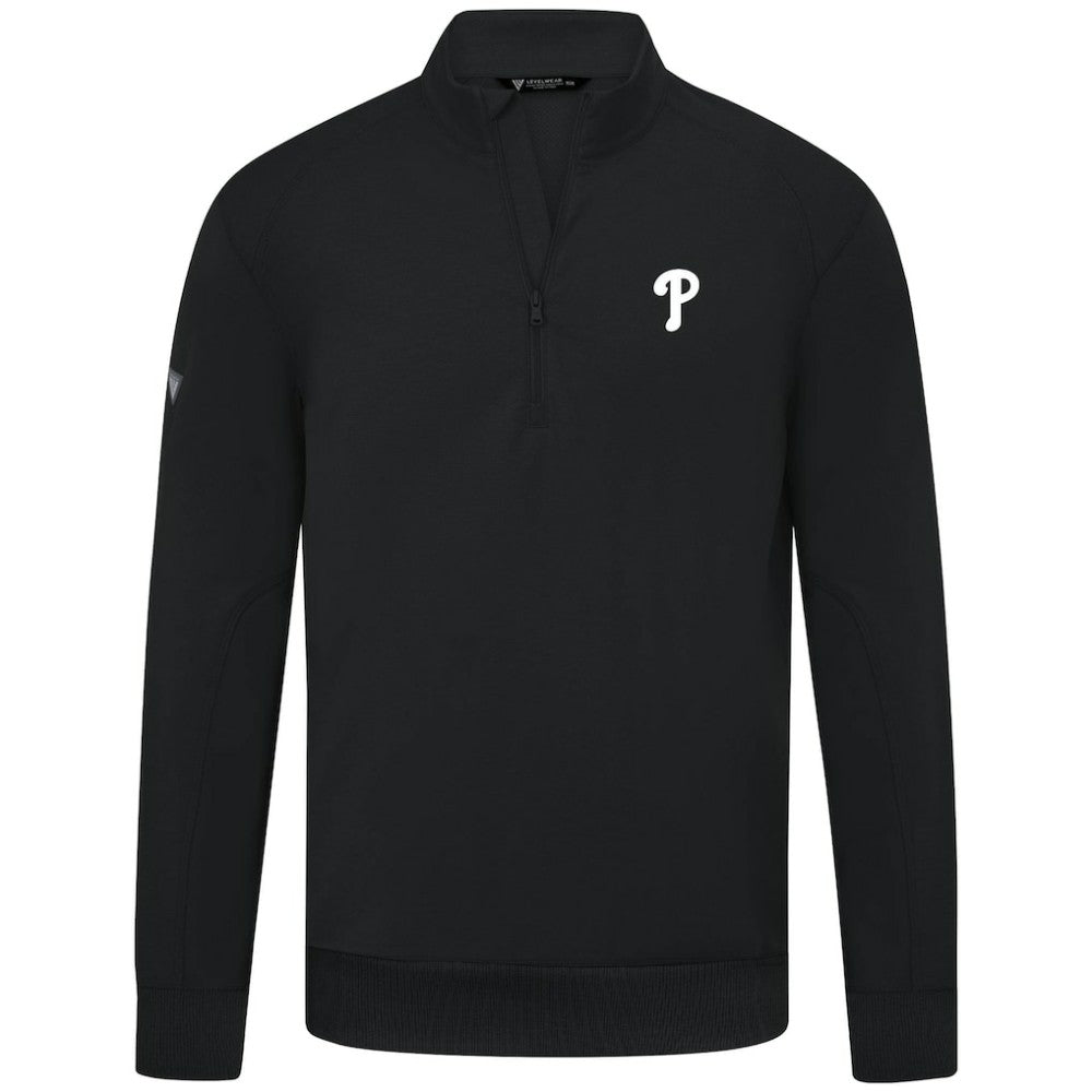 Philadelphia Phillies Levelwear Upright Insignia Tri-Blend Quarter-Zip Pullover for sale