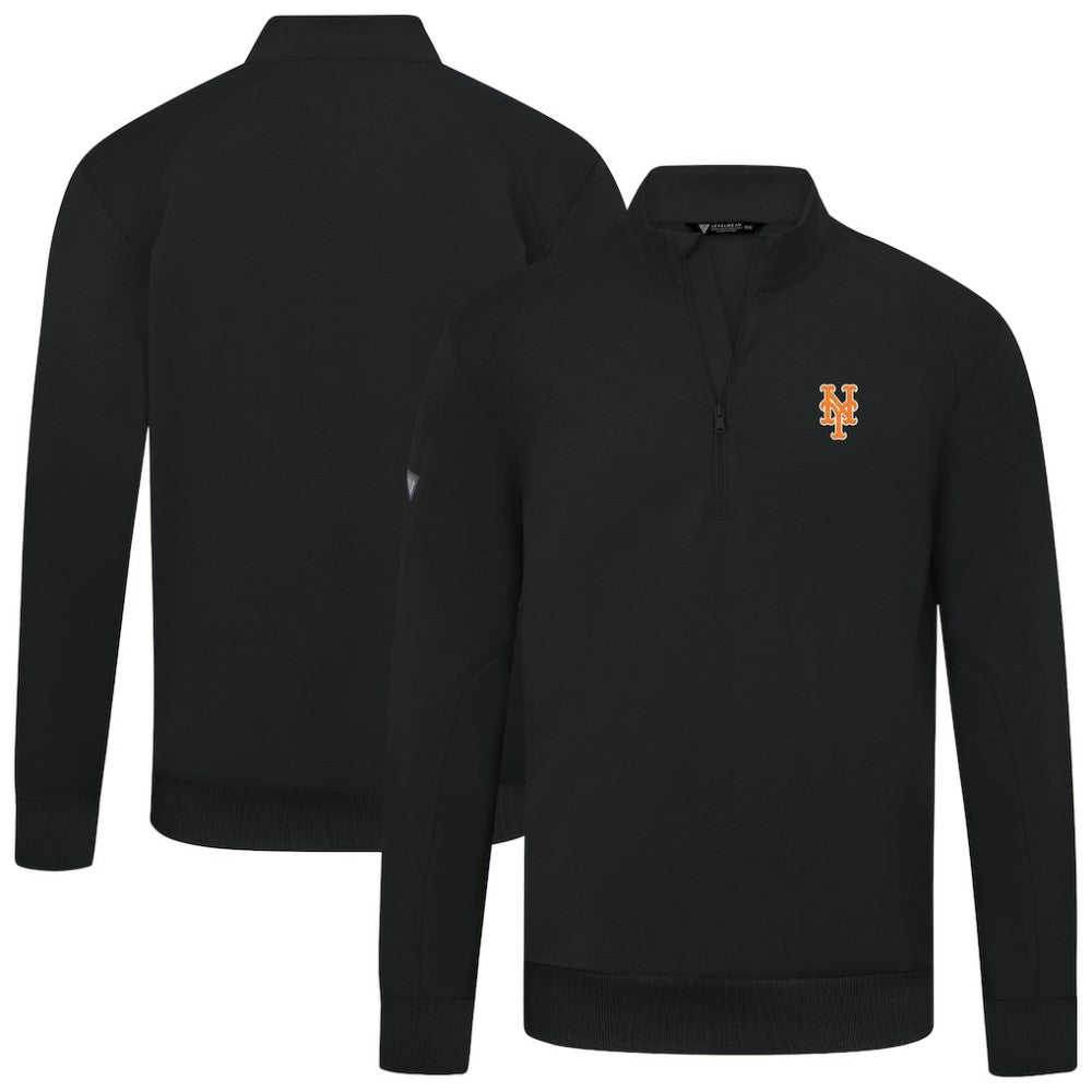New York Mets Levelwear Upright Insignia Tri-Blend Quarter-Zip Pullover Online
