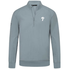 Philadelphia Phillies Levelwear Upright Insignia Tri-Blend Quarter-Zip Pullover Lifestyle