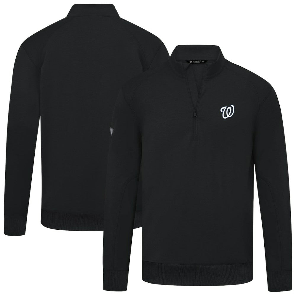 Washington Nationals Levelwear Upright Insignia Tri-Blend Quarter-Zip Pullover Lifestyle