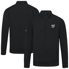 Washington Nationals Levelwear Upright Insignia Tri-Blend Quarter-Zip Pullover Lifestyle