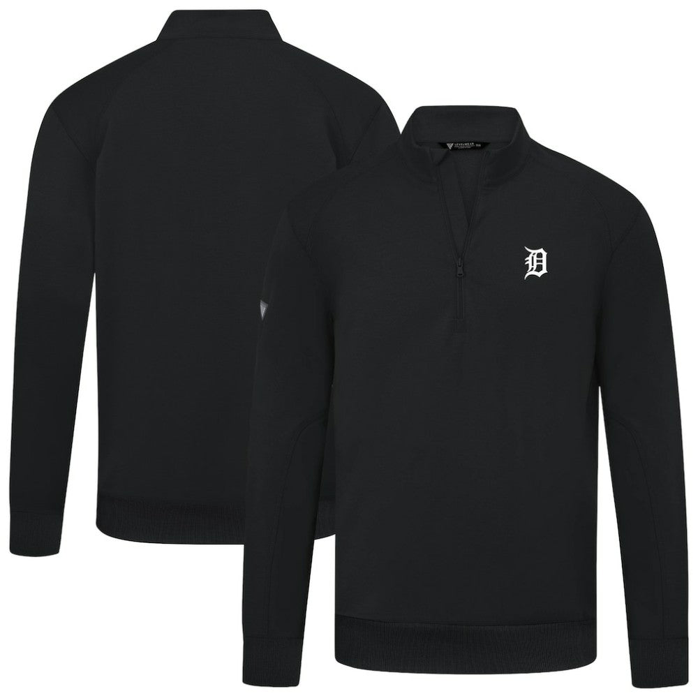 Detroit Tigers Levelwear Upright Insignia Tri-Blend Quarter-Zip Pullover for sale
