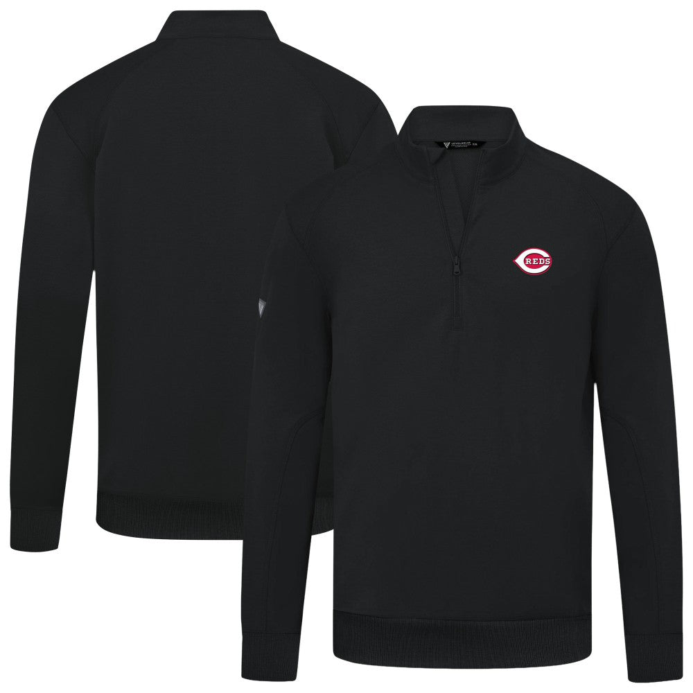 Cincinnati Reds Levelwear Upright Insignia Tri-Blend Quarter-Zip Pullover Clearance