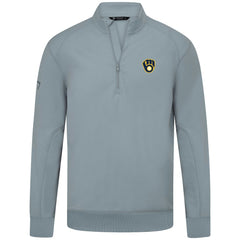 Milwaukee Brewers Levelwear Upright Insignia Tri-Blend Quarter-Zip Pullover On Sale