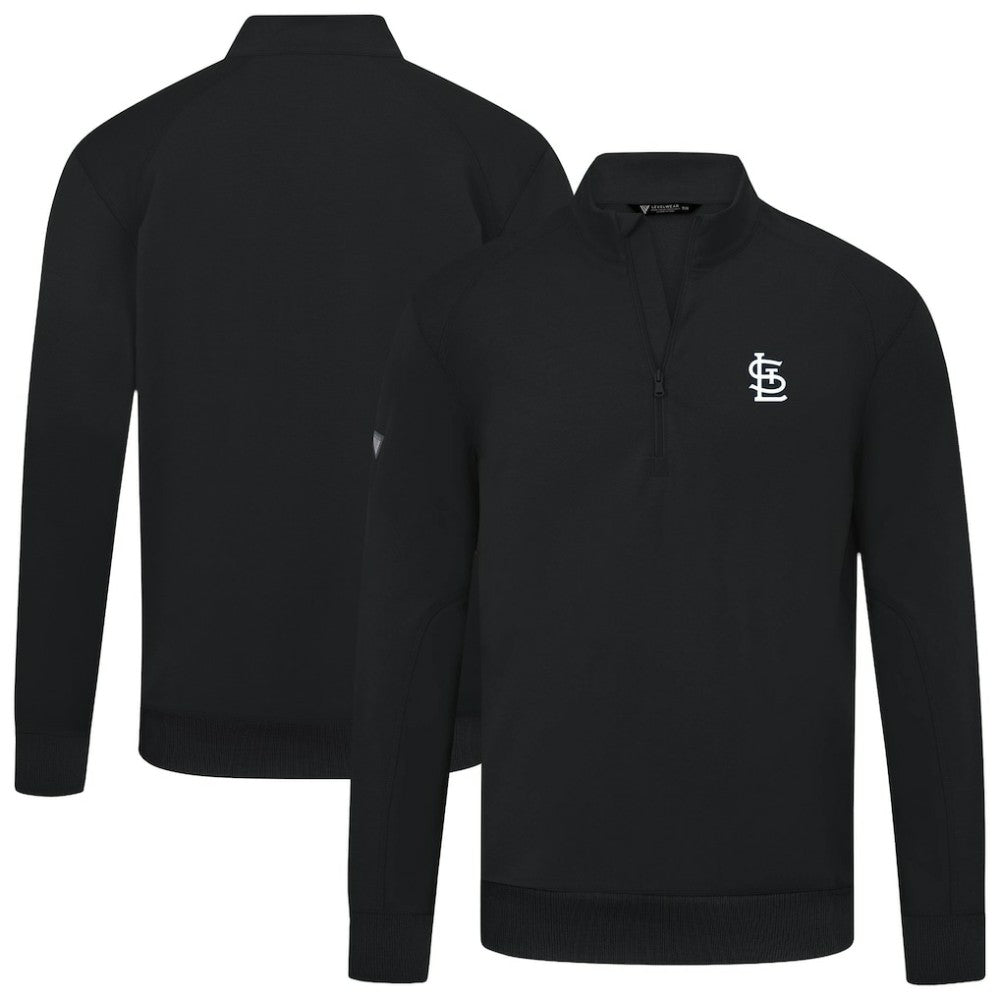 St. Louis Cardinals Levelwear Upright Insignia Tri-Blend Quarter-Zip Pullover Clearance