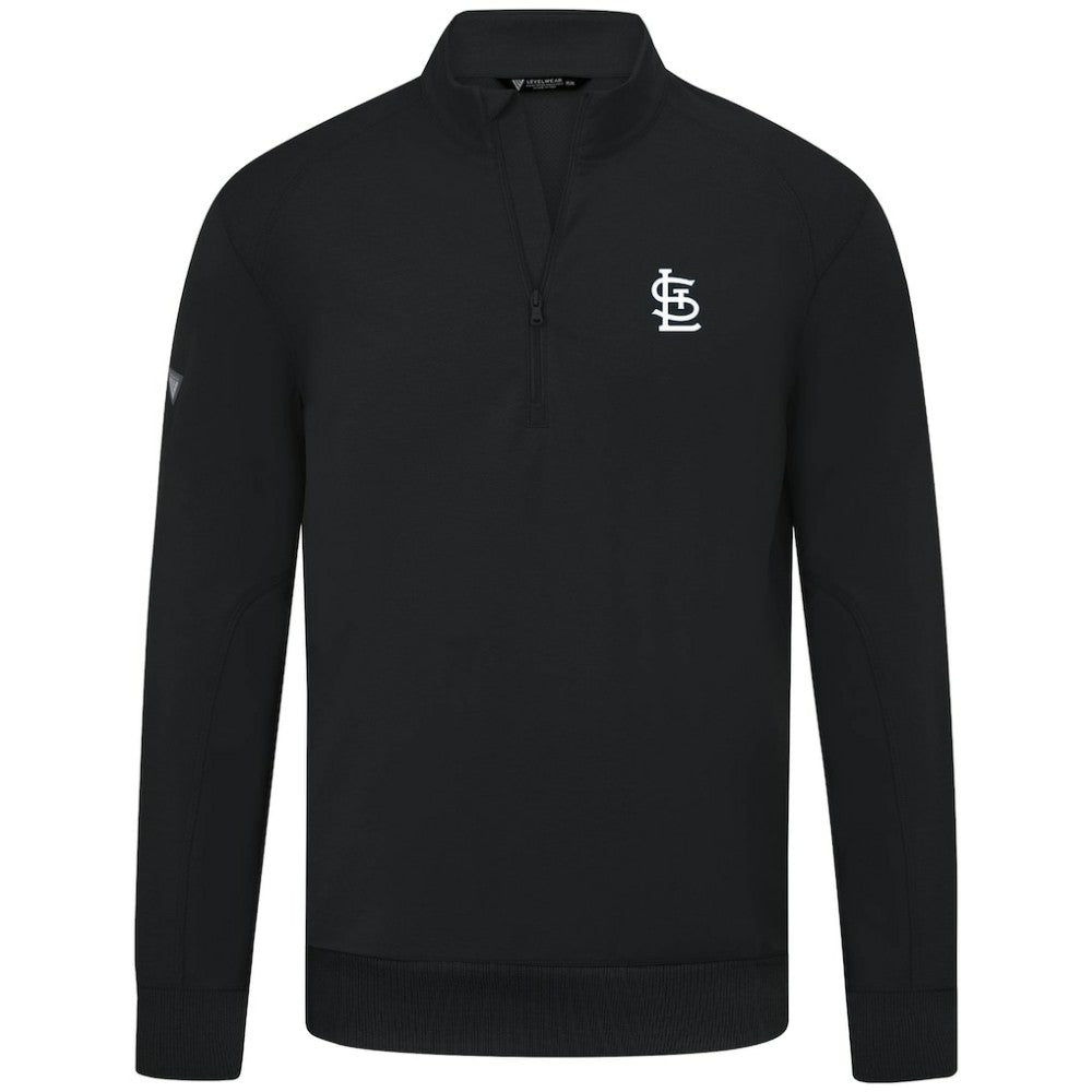 St. Louis Cardinals Levelwear Upright Insignia Tri-Blend Quarter-Zip Pullover Clearance