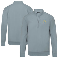 Pittsburgh Pirates Levelwear Upright Insignia Tri-Blend Quarter-Zip Pullover Sale