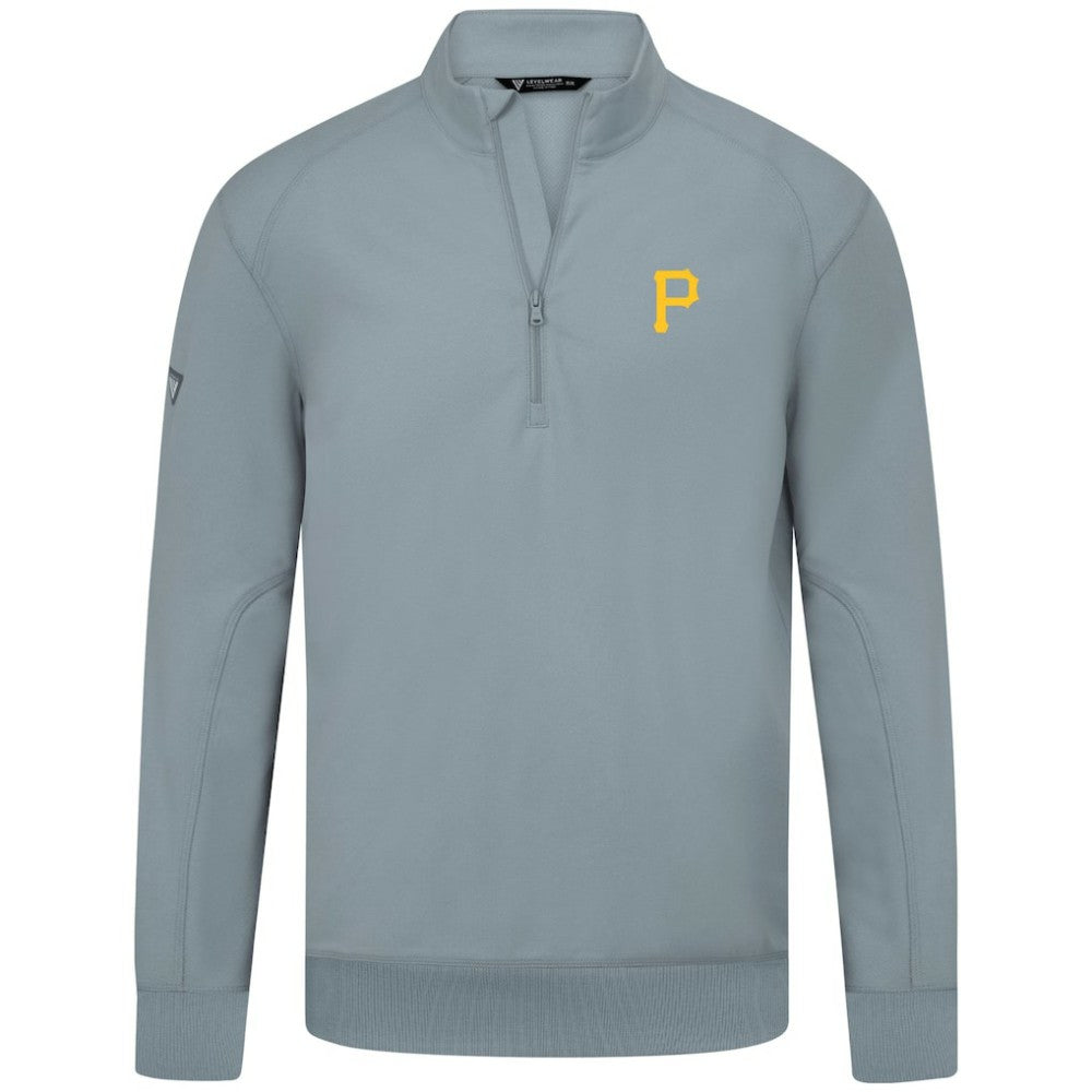 Pittsburgh Pirates Levelwear Upright Insignia Tri-Blend Quarter-Zip Pullover Sale