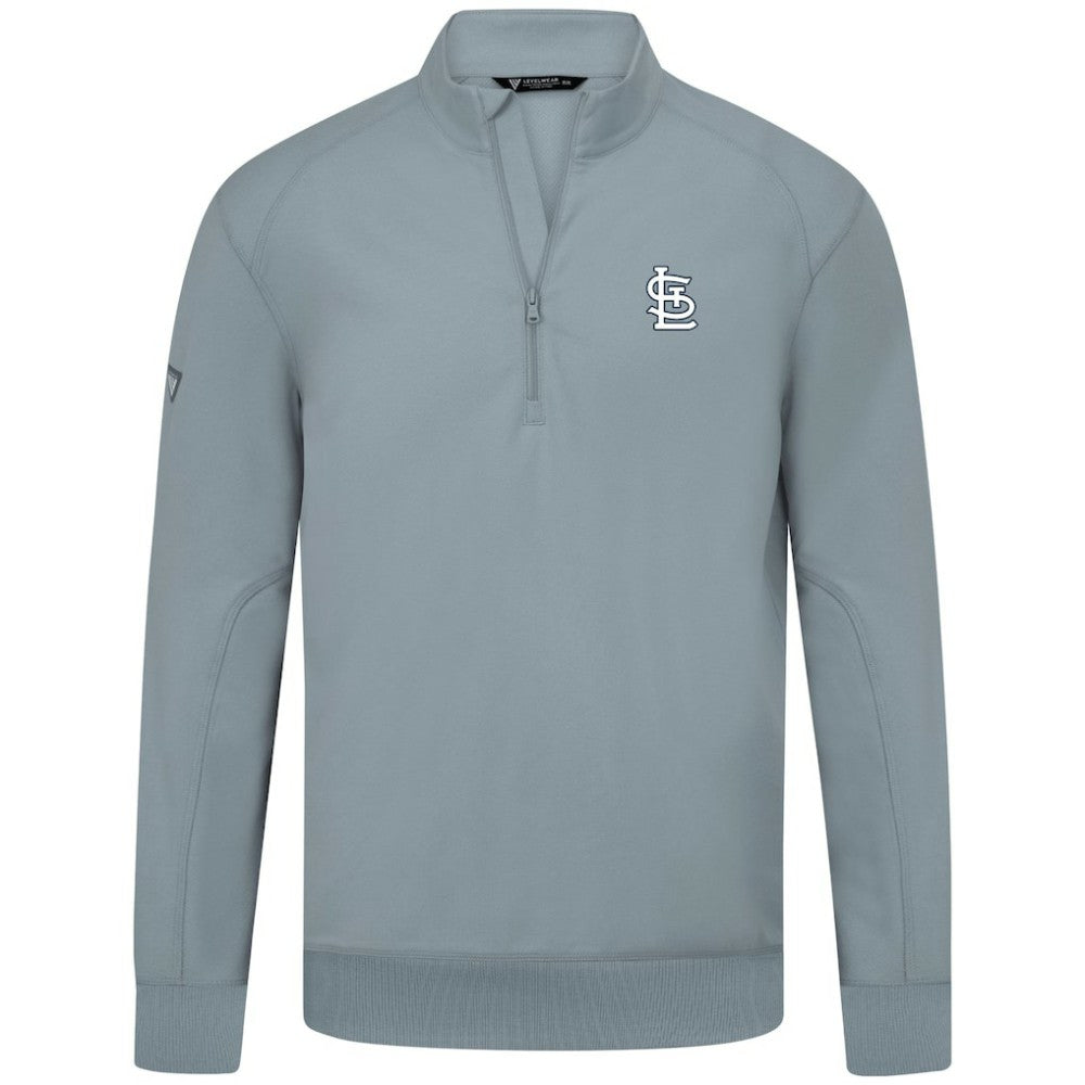 St. Louis Cardinals Levelwear Upright Insignia Tri-Blend Quarter-Zip Pullover Lifestyle