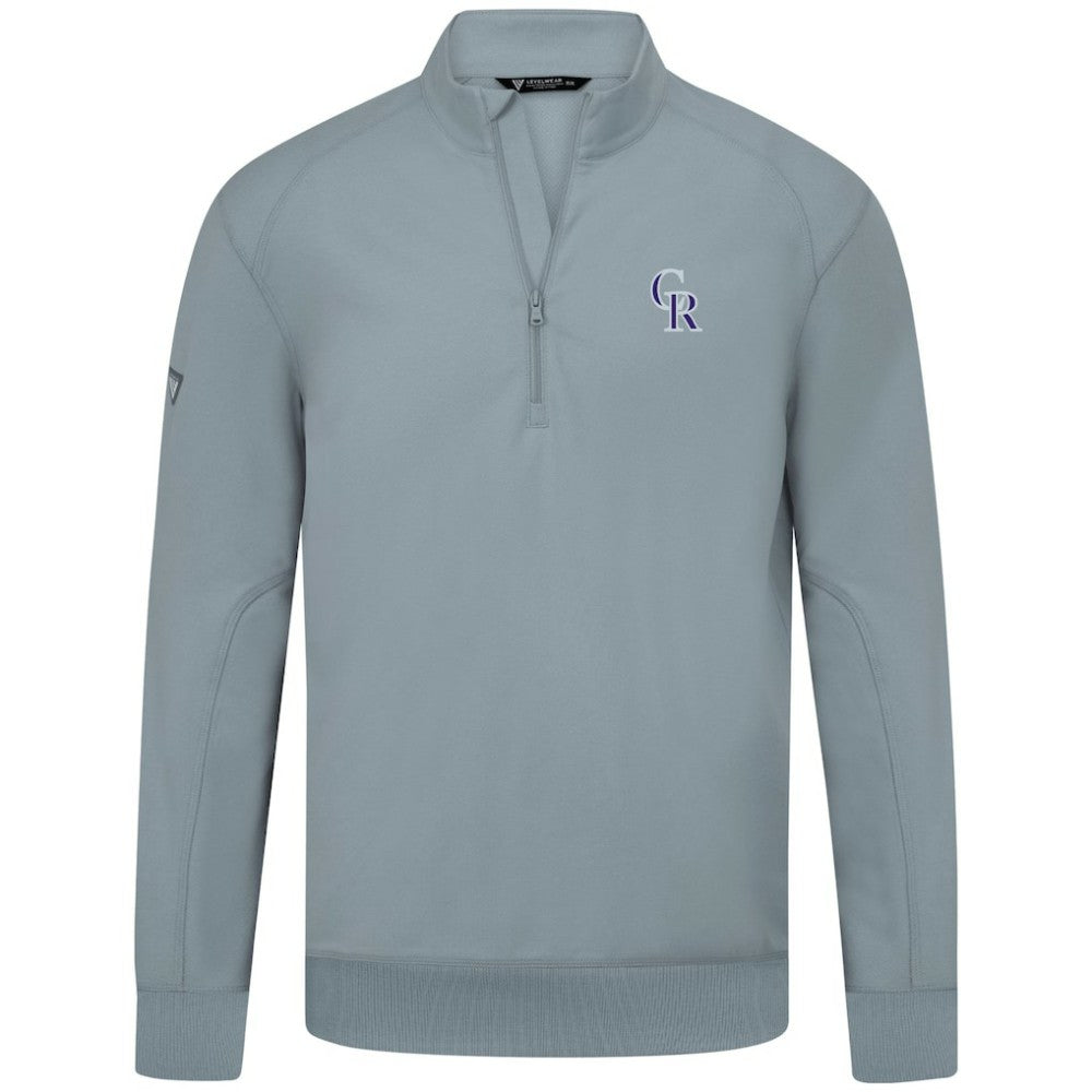 Colorado Rockies Levelwear Upright Insignia Tri-Blend Quarter-Zip Pullover On Sale
