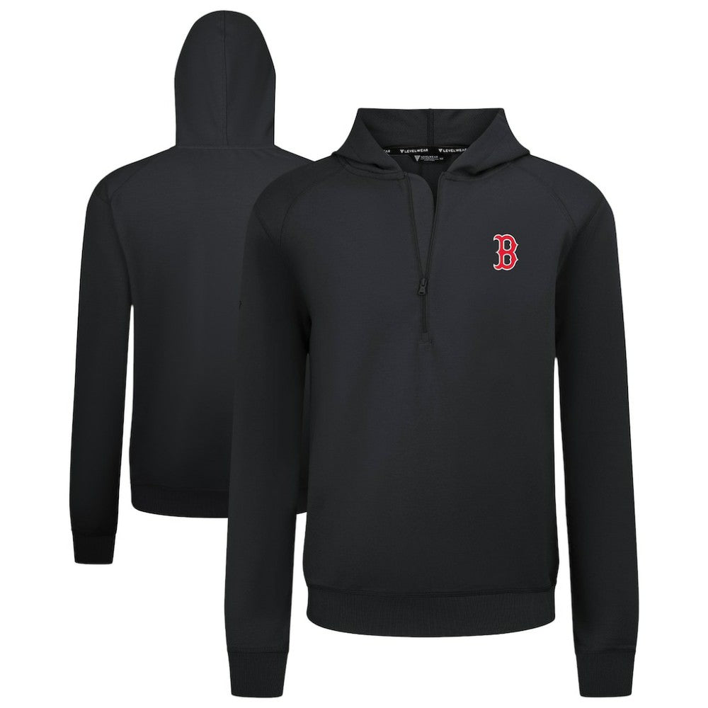 Boston Red Sox Levelwear Technic Insignia Quarter-Zip Hoodie Lifestyle