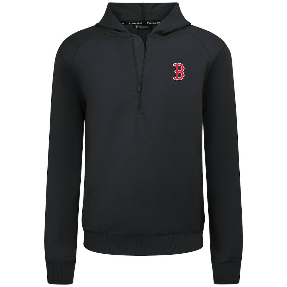 Boston Red Sox Levelwear Technic Insignia Quarter-Zip Hoodie Lifestyle