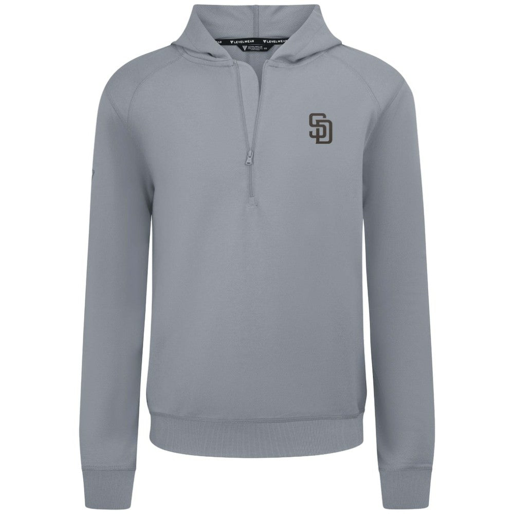 San Diego Padres Levelwear Technic Insignia Quarter-Zip Hoodie Lifestyle