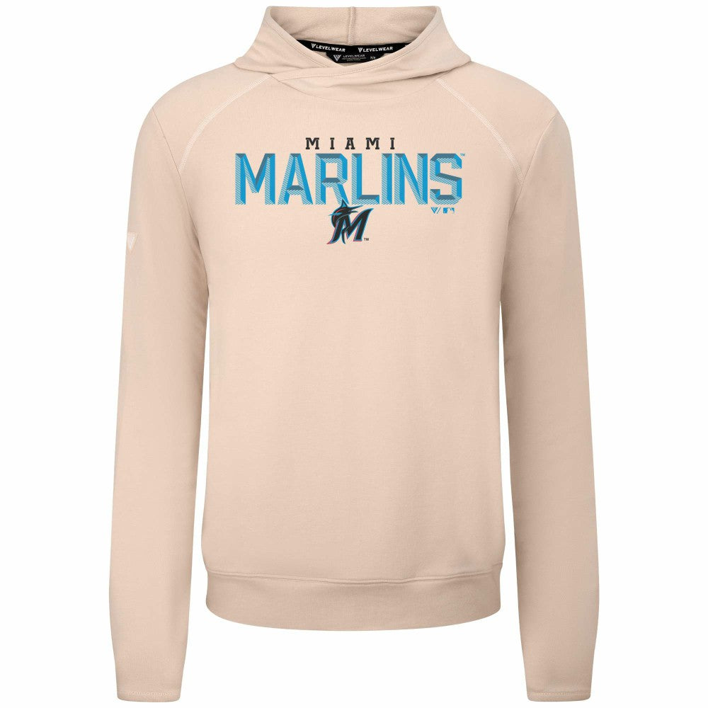 Miami Marlins Levelwear Mandate Carve Tri-Blend Hoodie On Sale