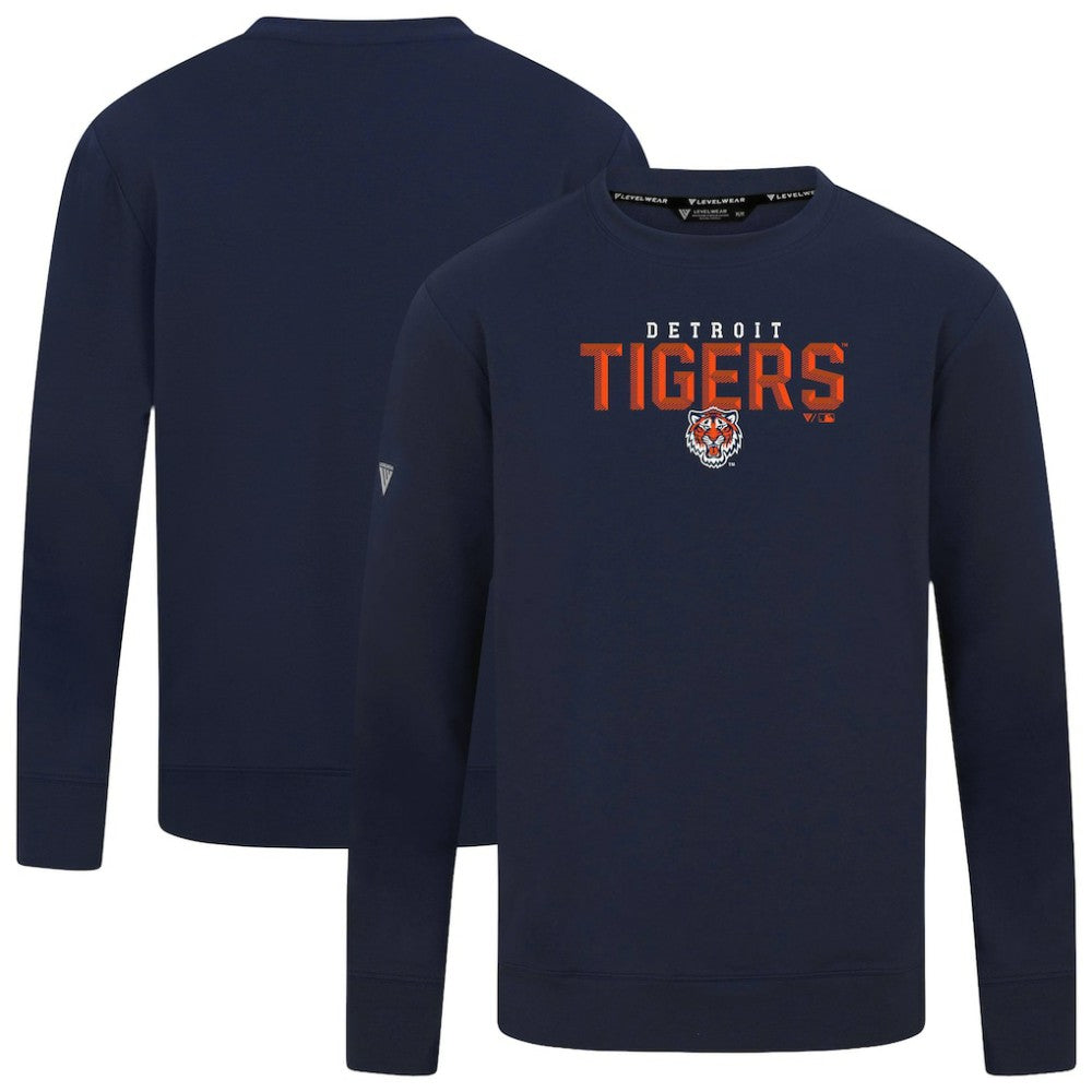 Detroit Tigers Levelwear Mandate Carve Tri-Blend Sweatshirt Clearance