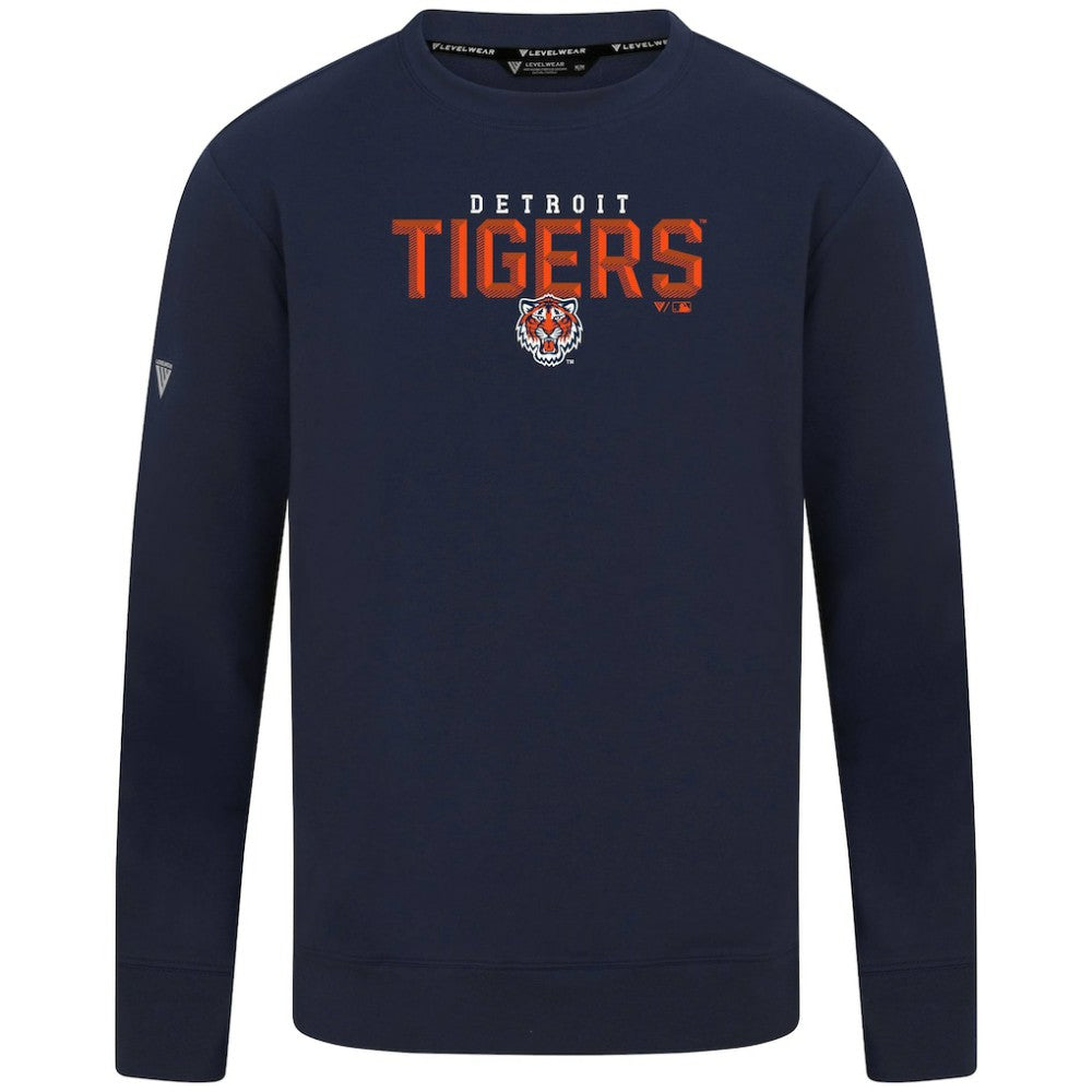 Detroit Tigers Levelwear Mandate Carve Tri-Blend Sweatshirt Clearance