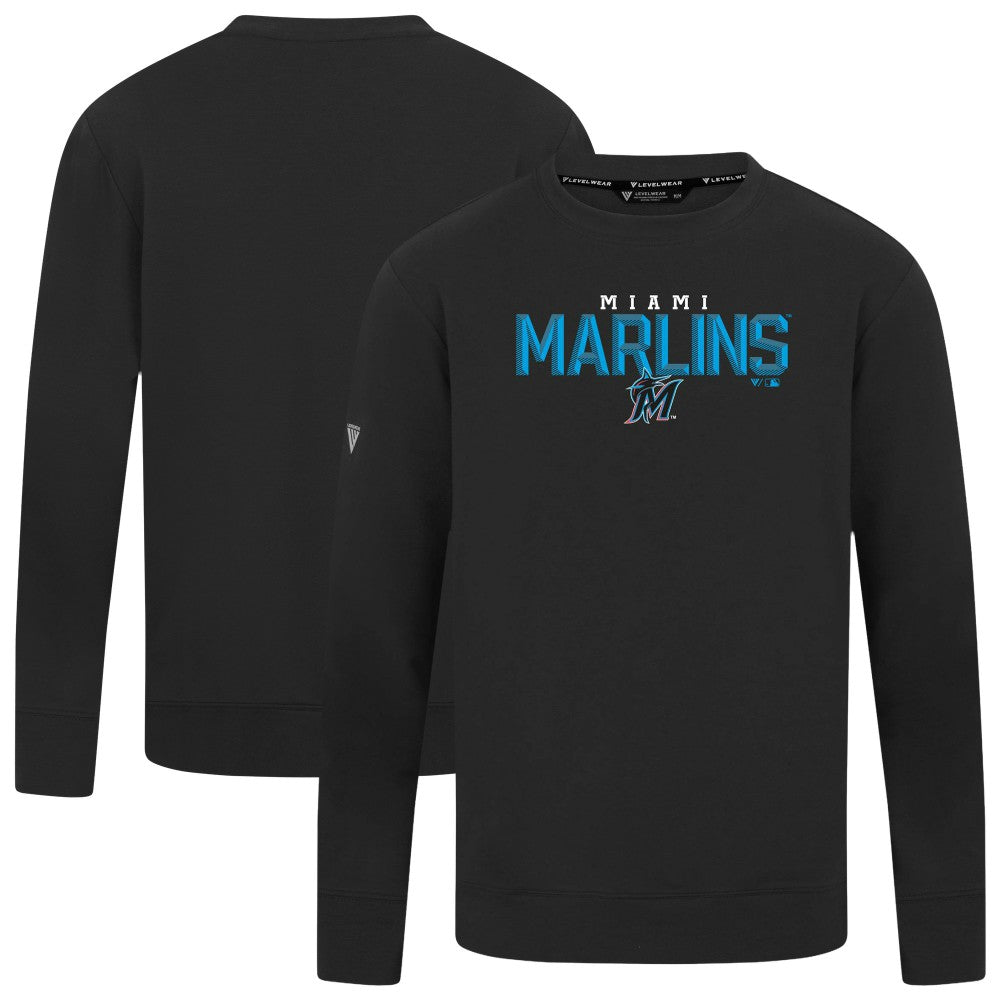 Miami Marlins Levelwear Mandate Carve Tri-Blend Sweatshirt for sale