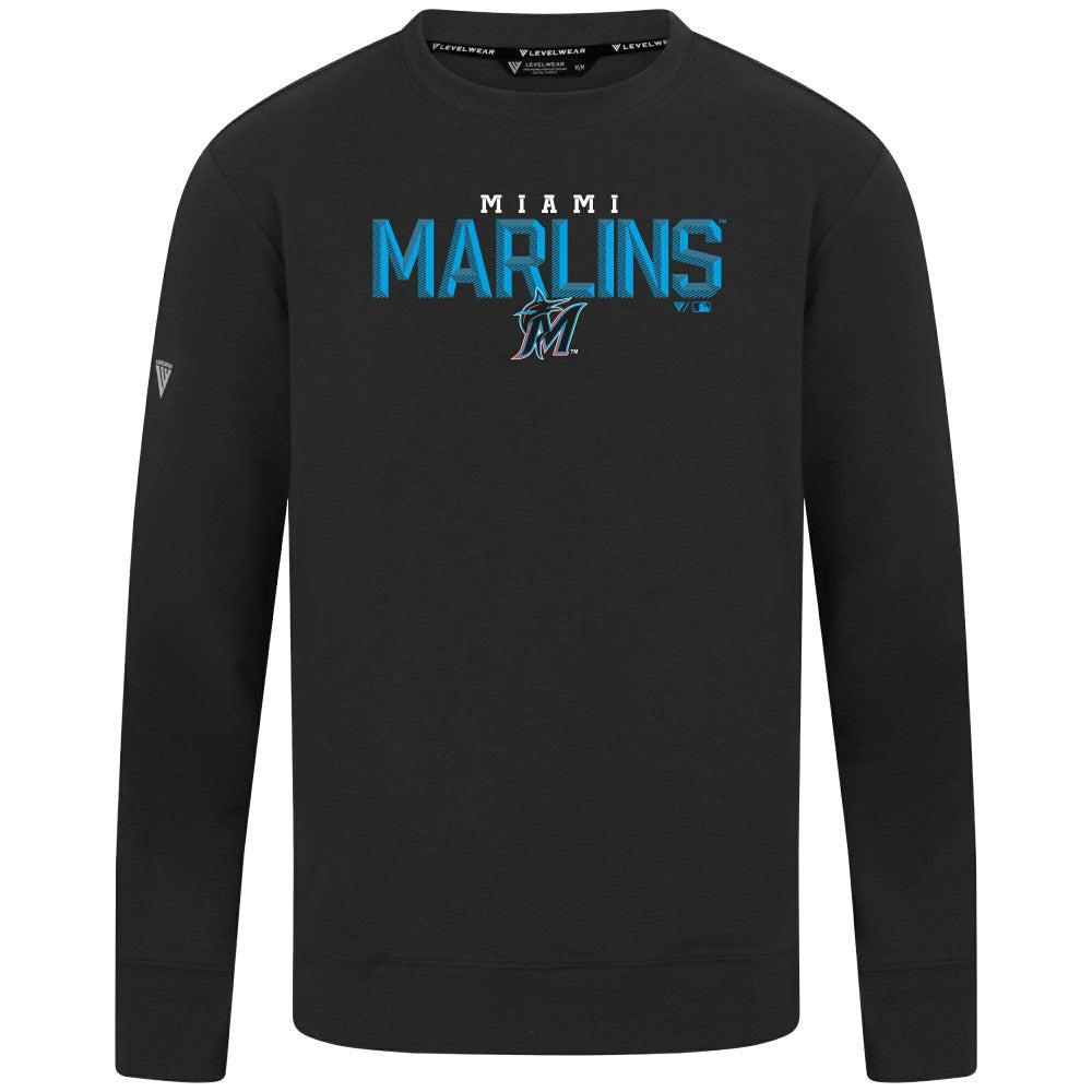 Miami Marlins Levelwear Mandate Carve Tri-Blend Sweatshirt for sale