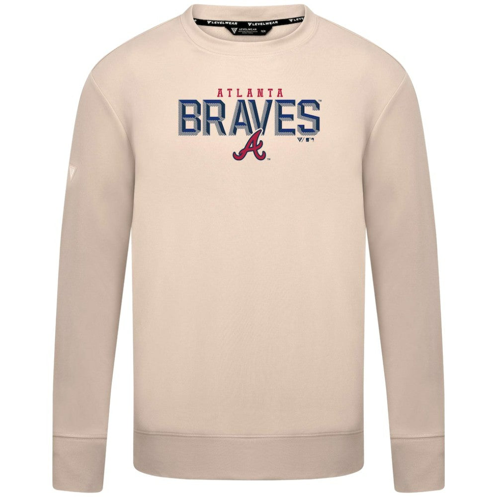 Atlanta Braves Levelwear Mandate Carve Tri-Blend Sweatshirt On Sale