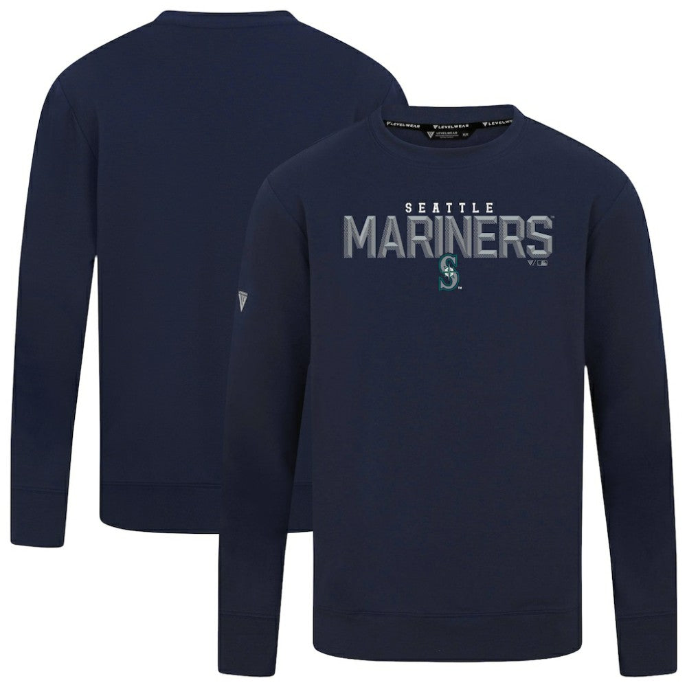 Seattle Mariners Levelwear Mandate Carve Tri-Blend Sweatshirt Clearance