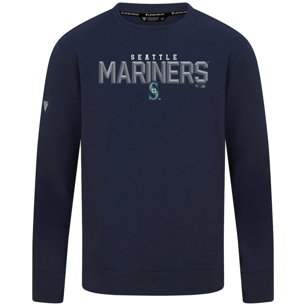 Seattle Mariners Levelwear Mandate Carve Tri-Blend Sweatshirt Clearance
