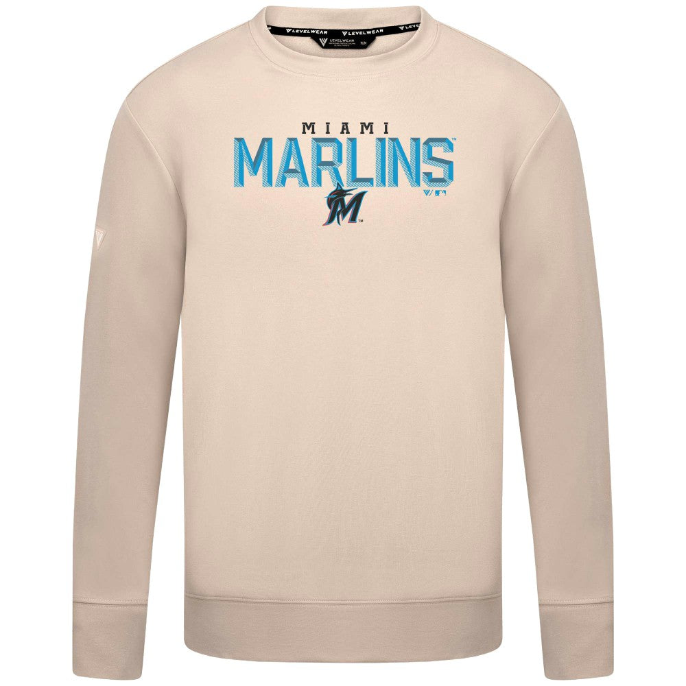 Miami Marlins Levelwear Mandate Carve Tri-Blend Sweatshirt Lifestyle