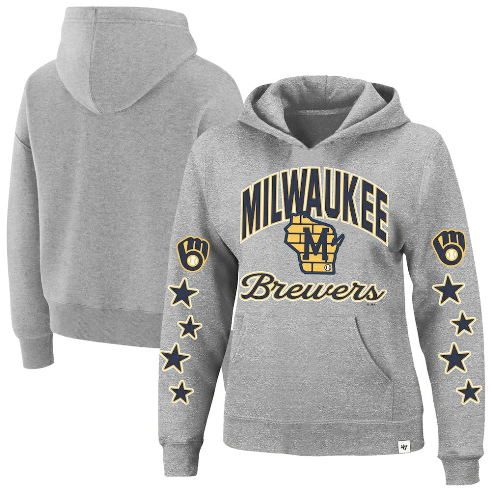 Milwaukee Brewers '47 Women's Plus Size Starry Eye Hoodie Clearance
