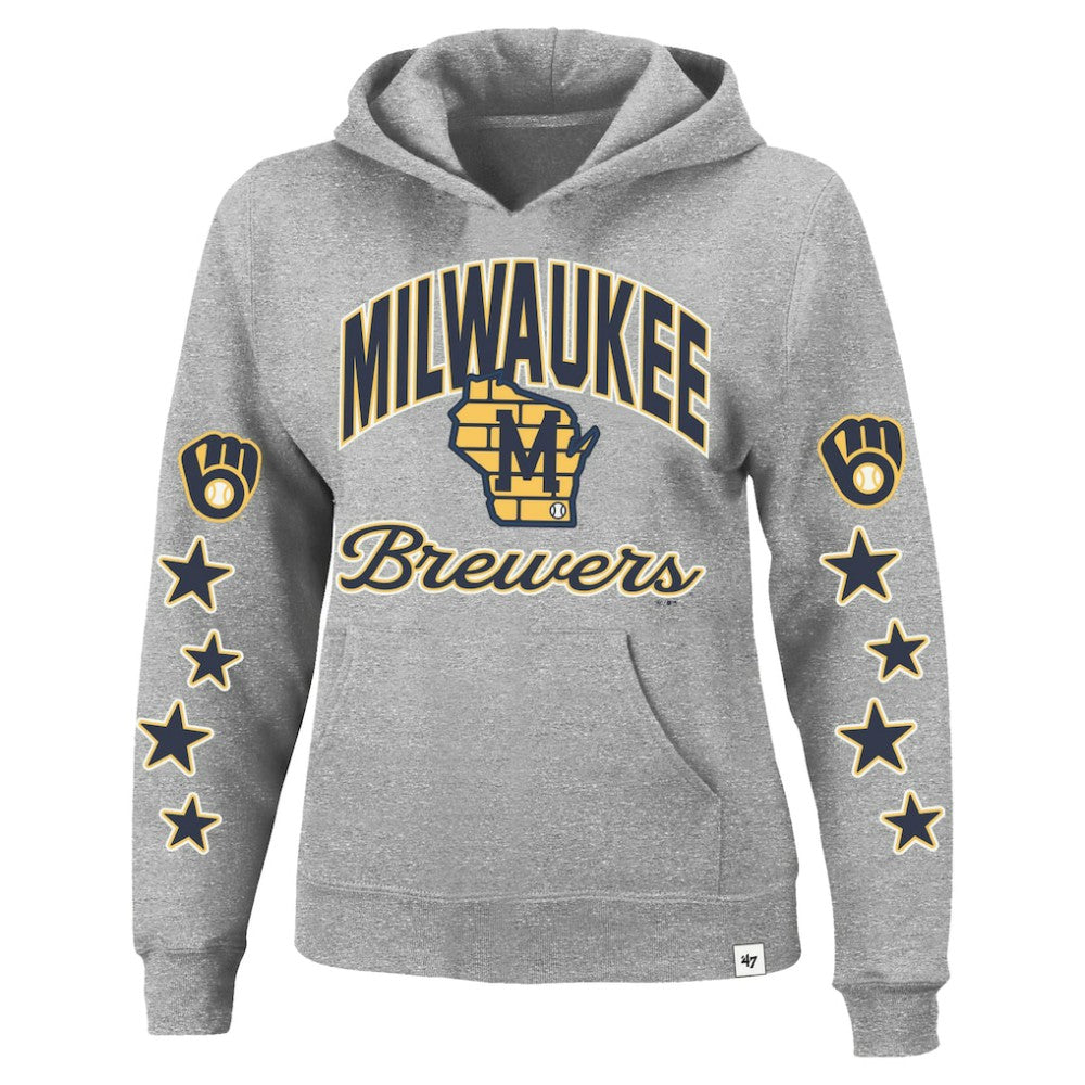 Milwaukee Brewers '47 Women's Plus Size Starry Eye Hoodie Clearance