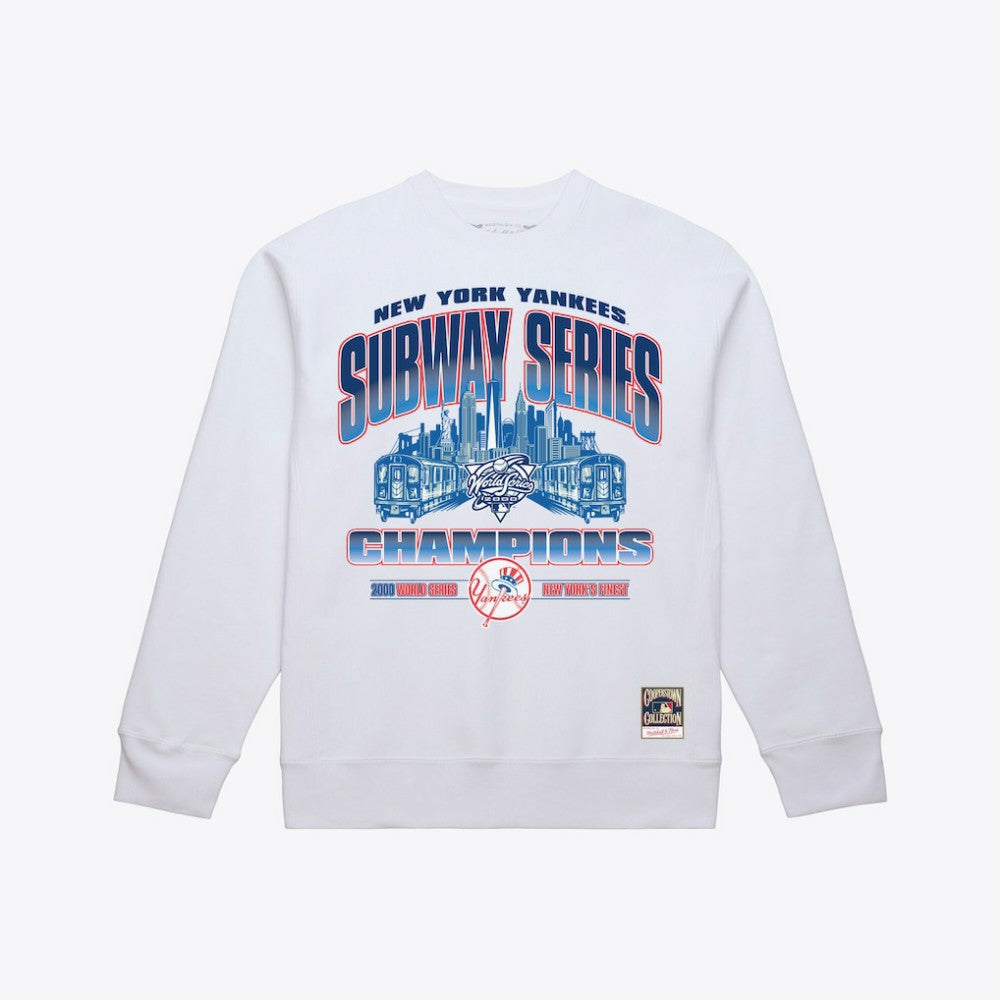 New York Yankees Mitchell & Ness Subway Series Champions Crewneck Sweatshirt Near Me