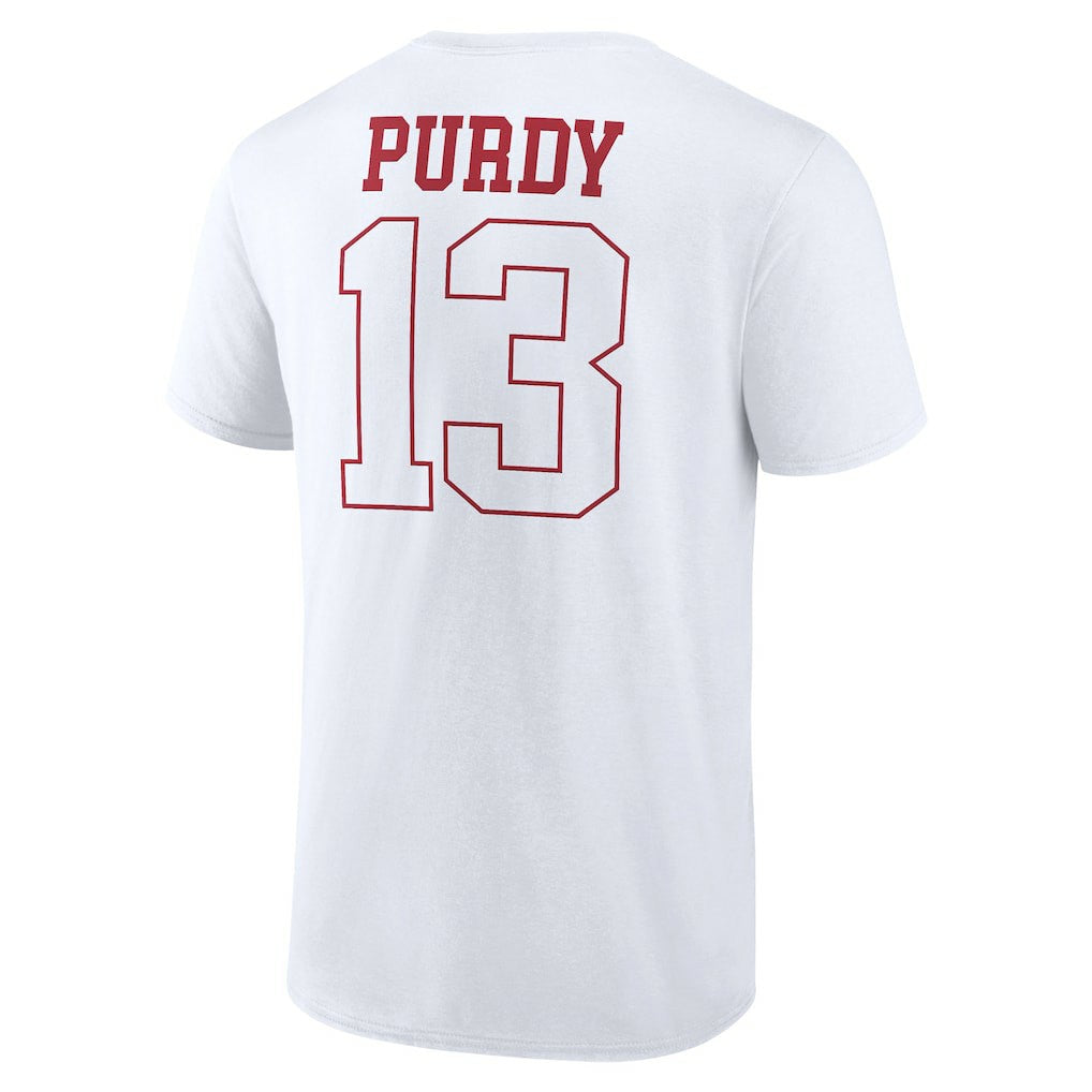 Brock Purdy San Francisco 49ers Outline Player T-Shirt White - NFL