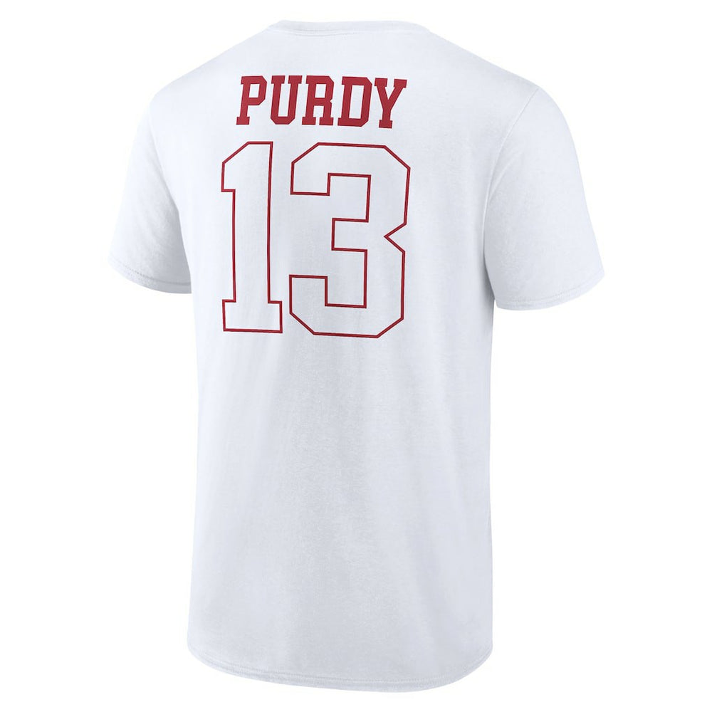 Brock Purdy San Francisco 49ers Outline Player T-Shirt White - NFL