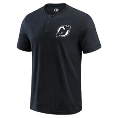 New Jersey Devils - Darius Rucker Collection by Fanatics Fanatics Fest Washed Henley T-Shirt Black
