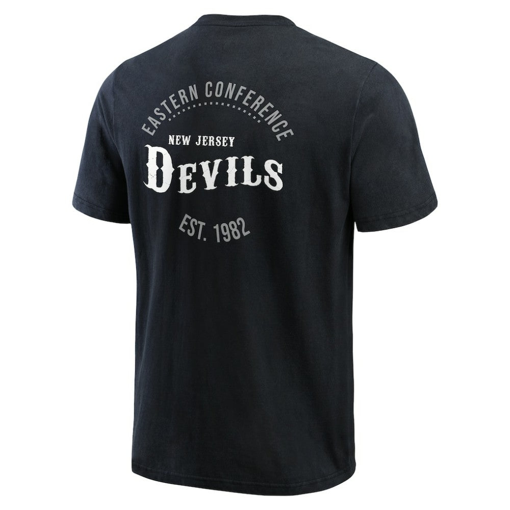 New Jersey Devils - Darius Rucker Collection by Fanatics Fanatics Fest Washed Henley T-Shirt Black