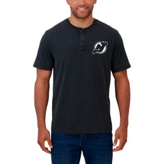 New Jersey Devils - Darius Rucker Collection by Fanatics Fanatics Fest Washed Henley T-Shirt Black