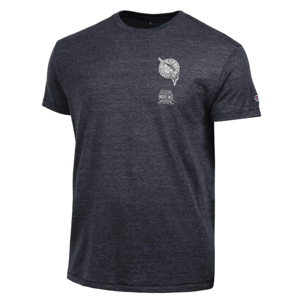 Miami Marlins Champion Vintage 3-Hit Tri-Blend T-Shirt Online