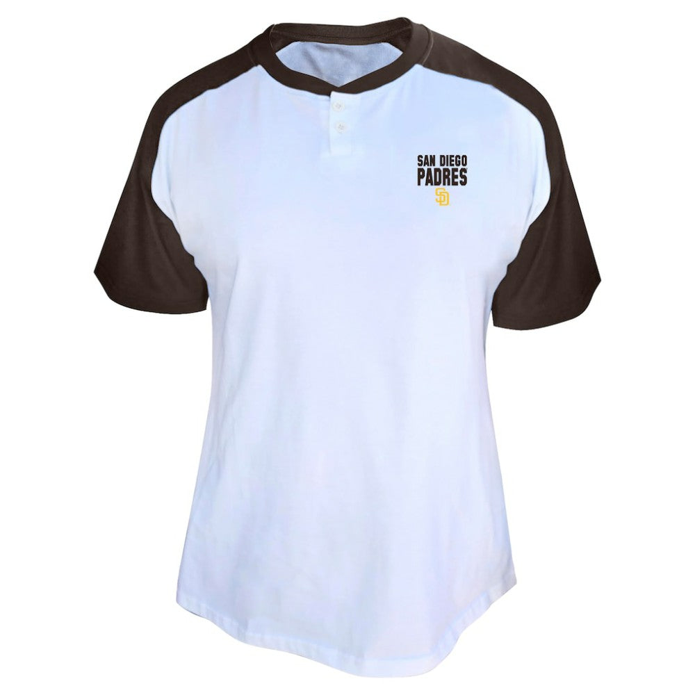 Fernando Tatis Jr. San Diego Padres Profile Women's Plus Size Name & Number Raglan Henley T-Shirt Near Me