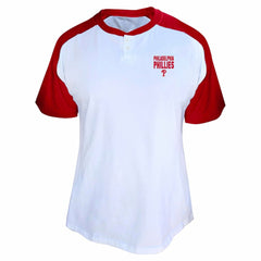 Bryce Harper Philadelphia Phillies Profile Women's Plus Size Name & Number Raglan Henley T-Shirt discount
