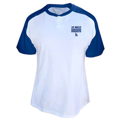 Shohei Ohtani Los Angeles Dodgers Profile Women's Plus Size Name & Number Raglan Henley T-Shirt Lifestyle