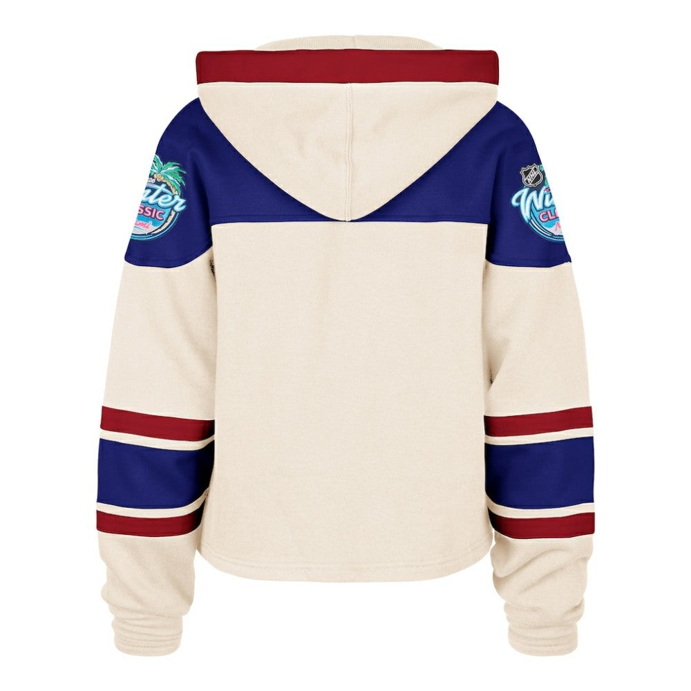 New York Rangers '47 Women's 2026 NHL Winter Classic Cropped Superior Lacer Hoodie Cream