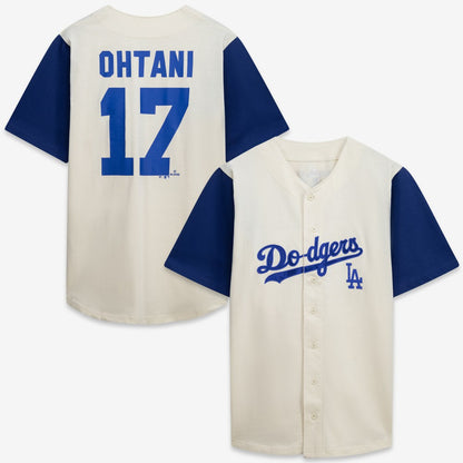 Los Angeles Dodgers Profile Big & Tall Two-Color Fashion Jersey - Cream/Royal | MLB Jerseys