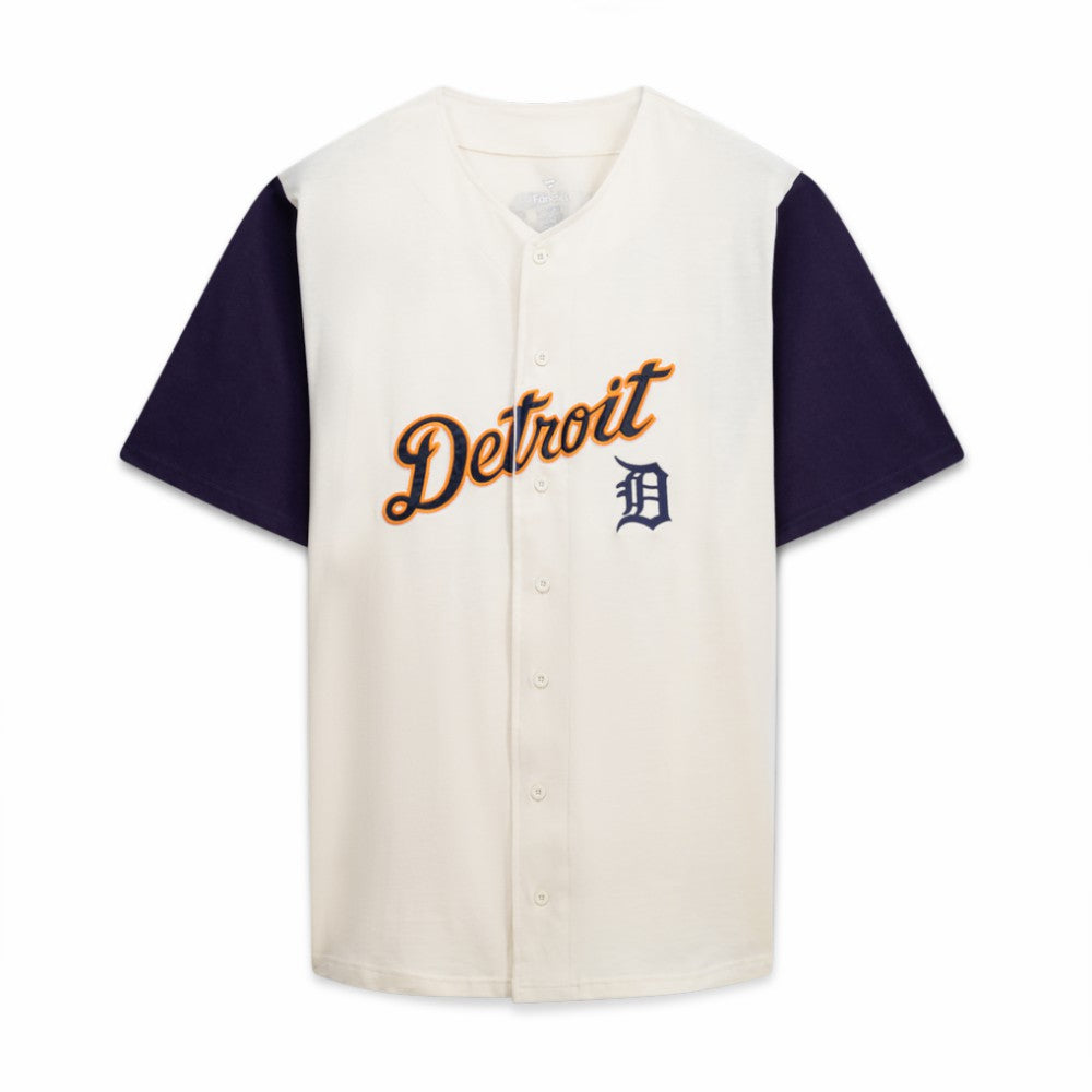Detroit Tigers Profile Big & Tall Two-Color Fashion Jersey - Cream/Navy | MLB Jerseys