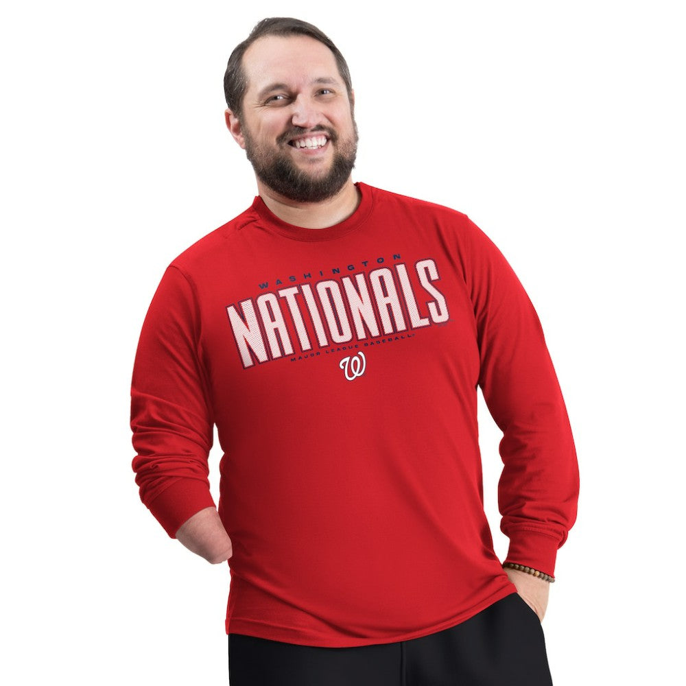 Washington Nationals G-III Sports by Carl Banks Adaptive Long Sleeve T-Shirt Sale