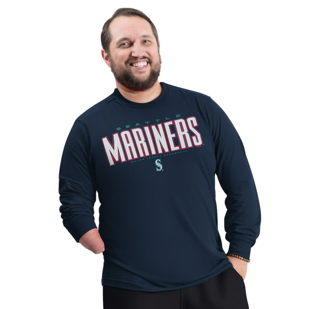 Seattle Mariners G-III Sports by Carl Banks Adaptive Long Sleeve T-Shirt Sale