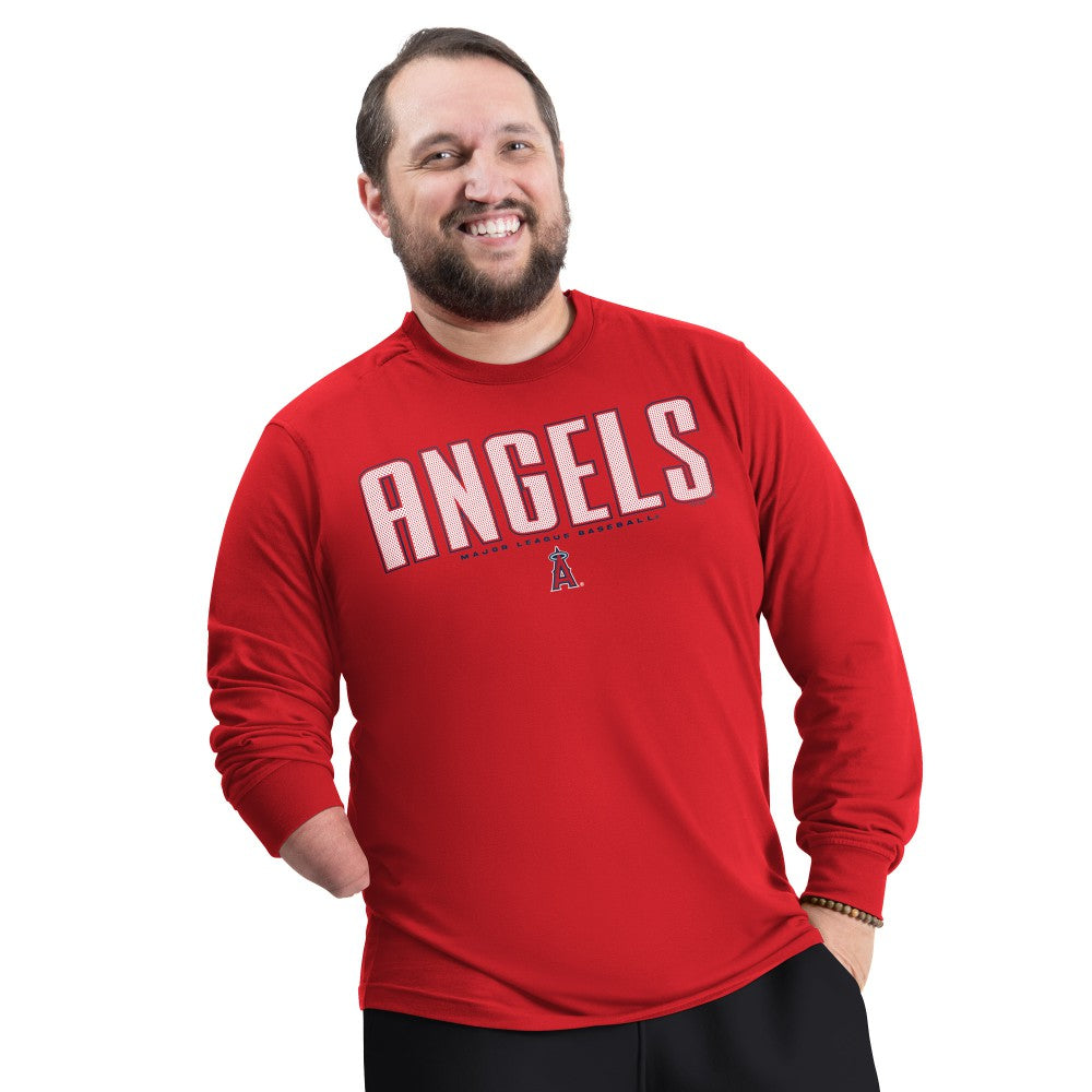 Los Angeles Angels G-III Sports by Carl Banks Adaptive Long Sleeve T-Shirt On Sale
