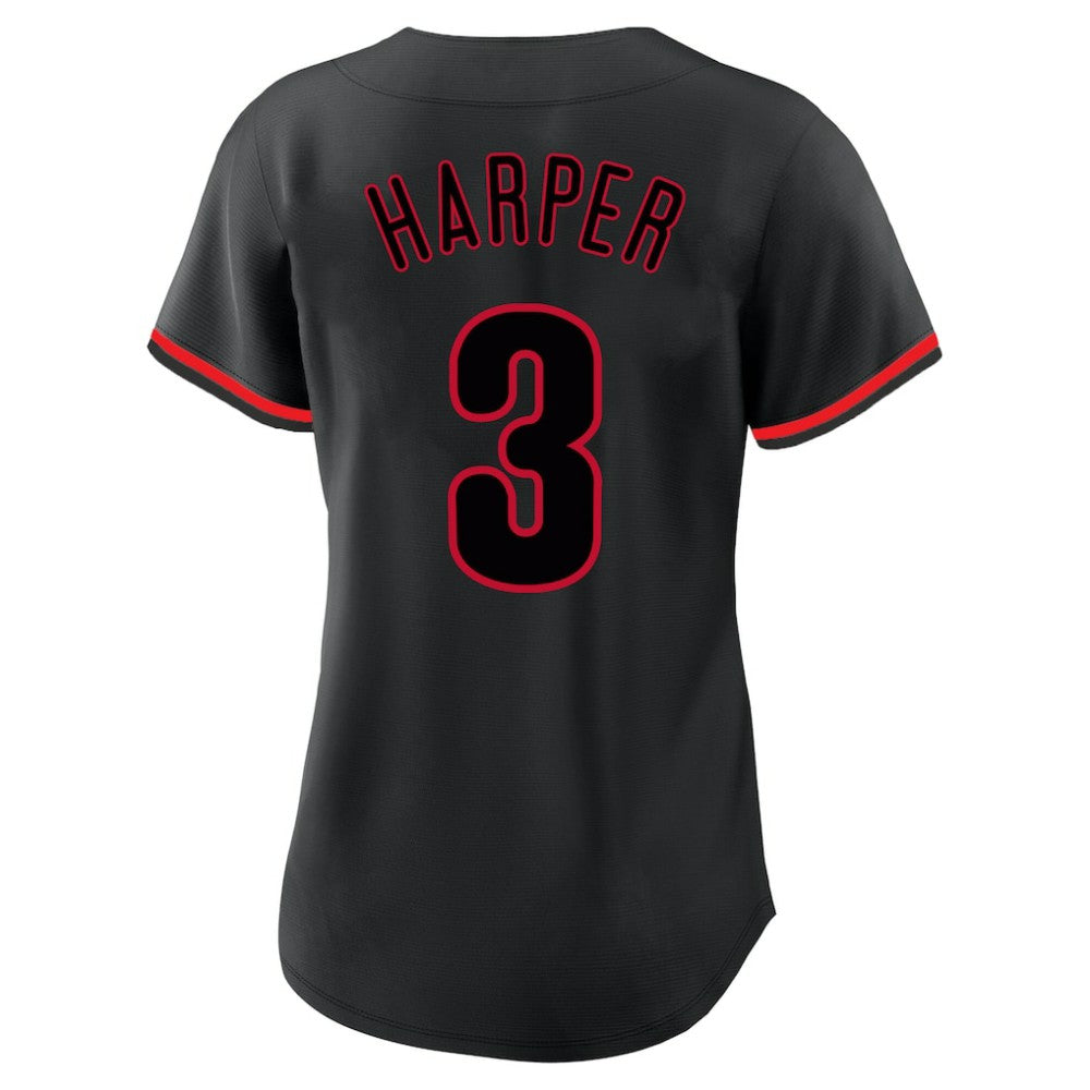 Bryce Harper Philadelphia Phillies Profile Women's Plus Size Player Name & Number Fashion Jersey Online