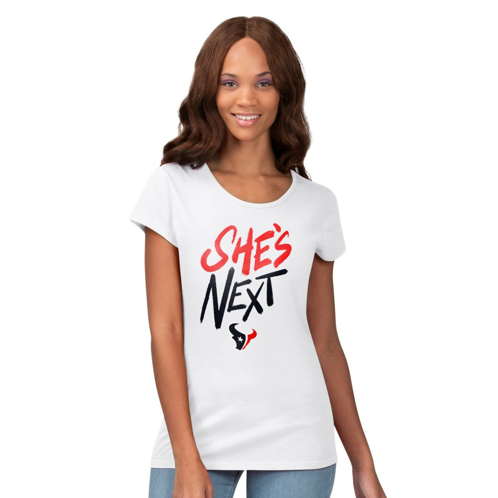 Houston Texans G-III 4Her by Carl Banks Women's She's Next Endzone T-Shirt White - NFL