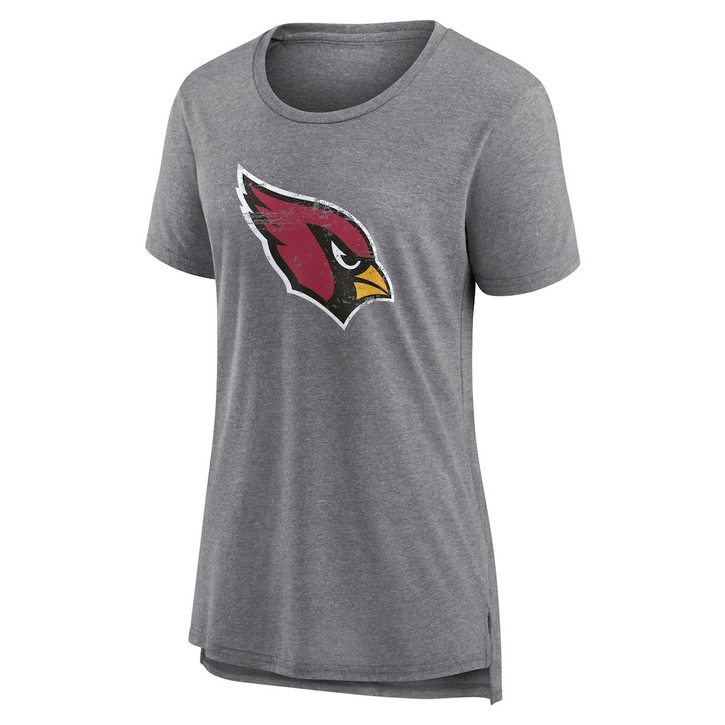 Arizona Cardinals Women's Heritage Custom Name & Number Tri-Blend T-Shirt Gray - NFL