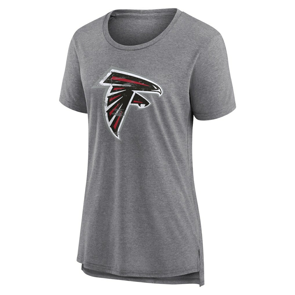 Atlanta Falcons Women's Heritage Custom Name & Number Tri-Blend T-Shirt Gray - NFL