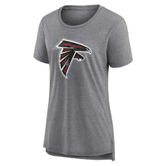 Atlanta Falcons Women's Heritage Custom Name & Number Tri-Blend T-Shirt Gray - NFL